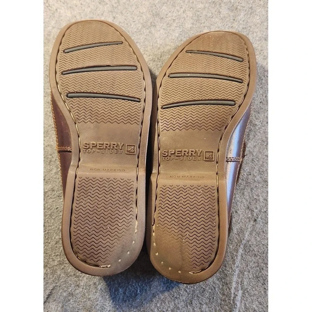 Sperry Top-Sider Shoes Mens Size 9 Brown Leather Boat Deck Non‎ Marking Casual